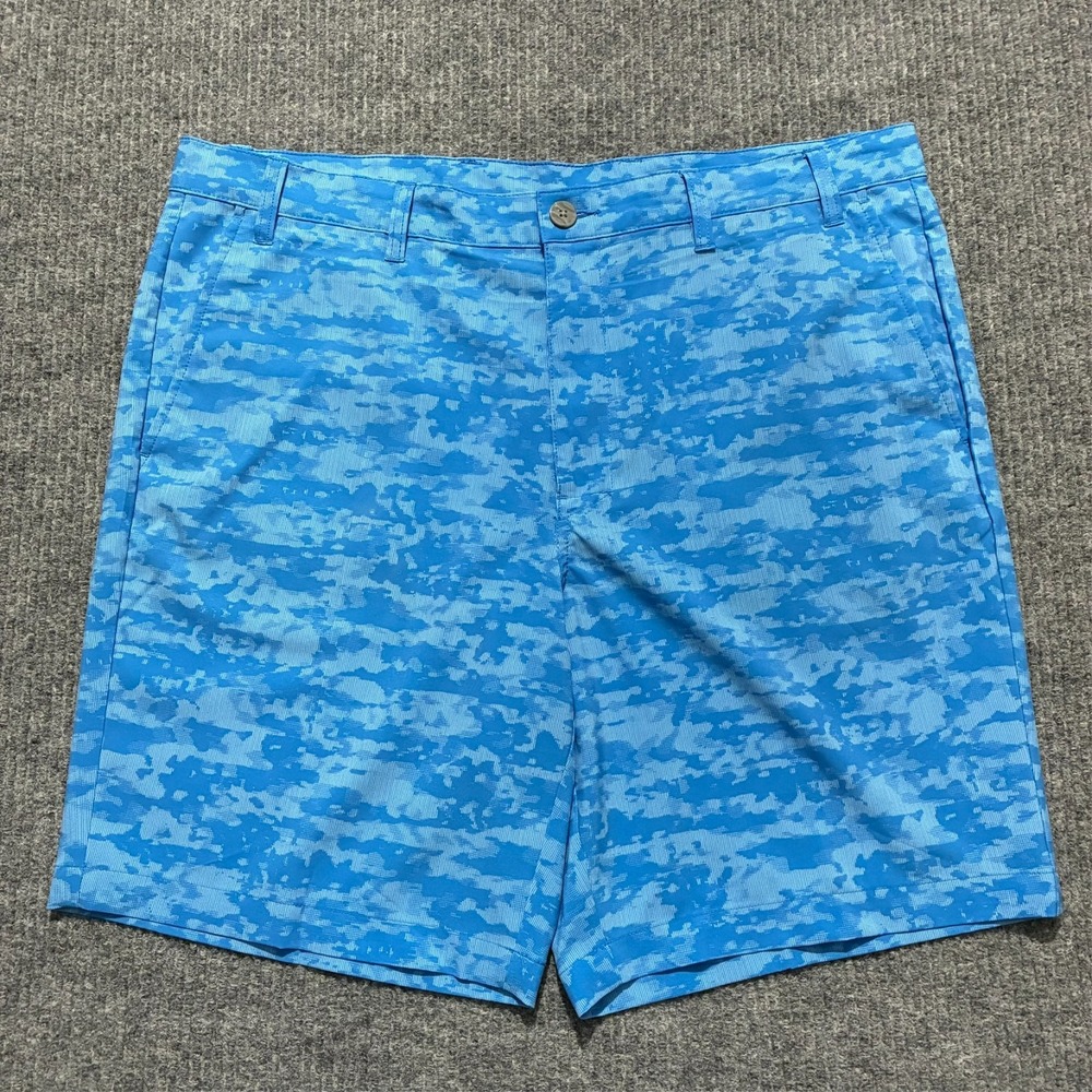 Grand Slam Performance Mens Shorts Size 40 Blue Camouflage Stretch High Rise